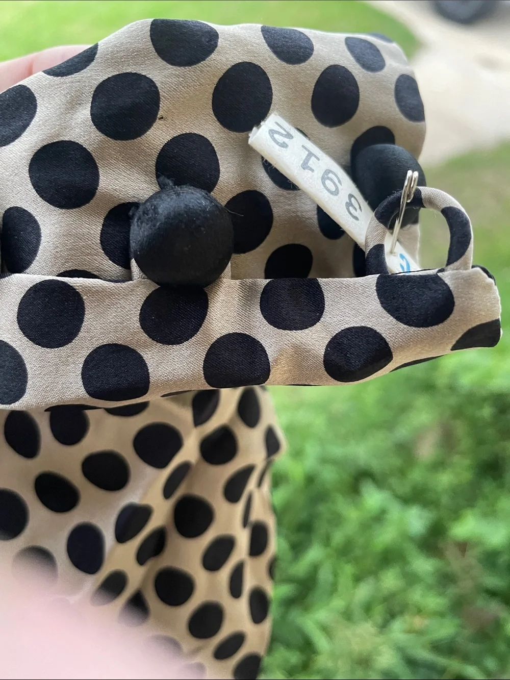 Albert Nipon Polka Dot Long Sleeve Shift Dress - Black & Cream Size 14 Vintage